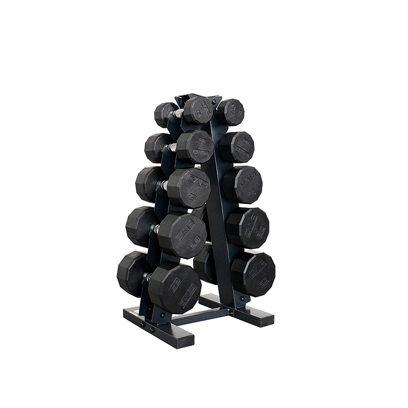 Gym dodecagon rubber dumbbell set